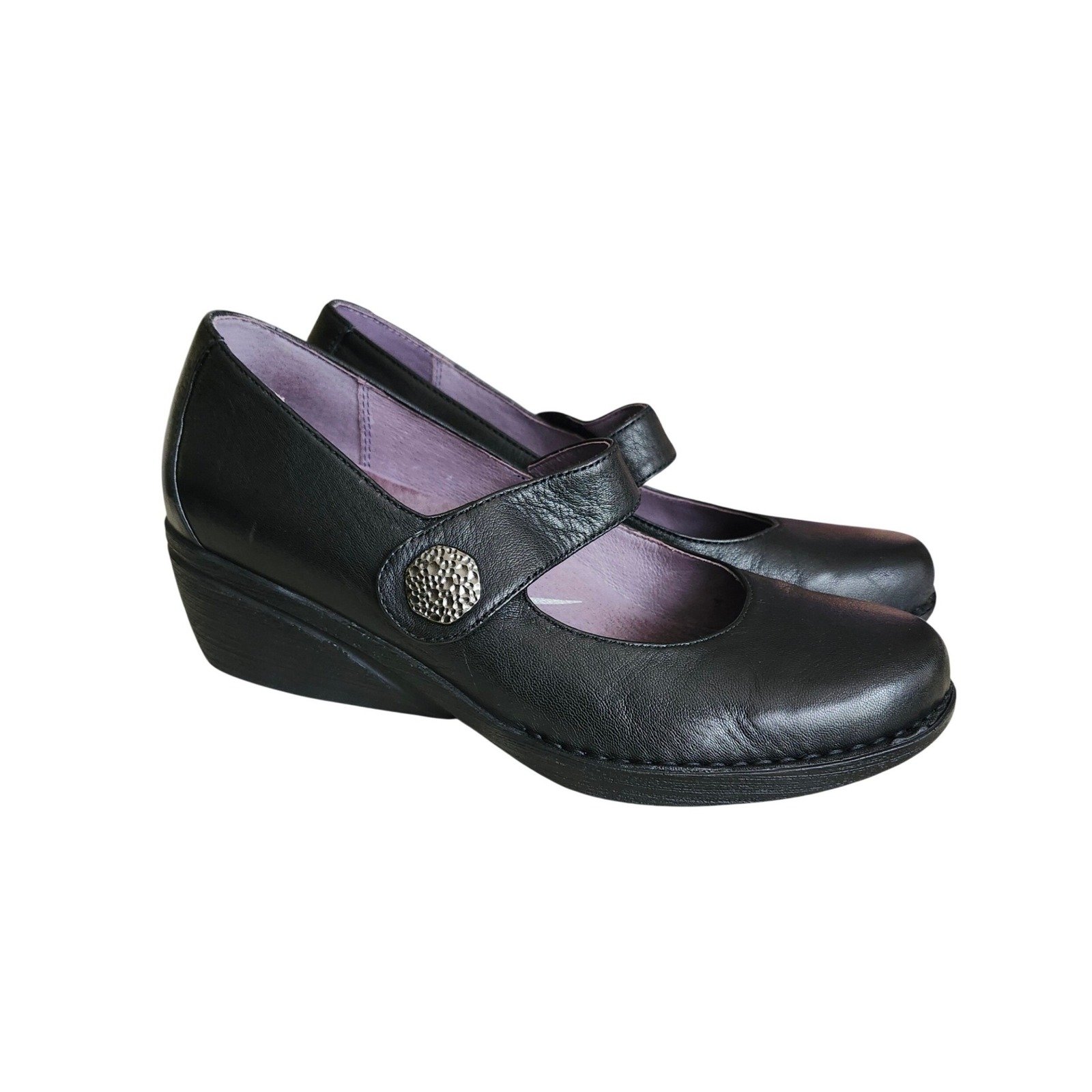 Dansko Black Patent Leather Mary Jane Clogs Eu 40 Us 10 Academia Preppy Comfort